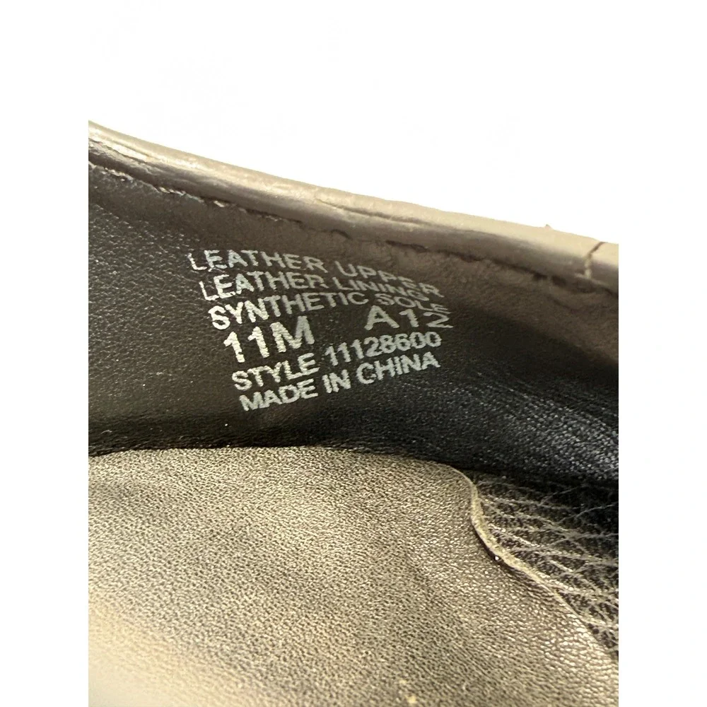 Tory Burch Amanda Black Pebbled Leather Peep Toe Wedge Pumps Women's 11